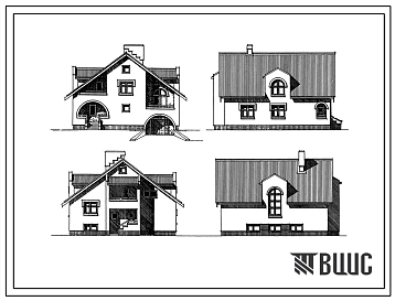 Типовой проект 642-1 Двухэтажный жилой дом для семьи из 4 человек с сауной и гаражом