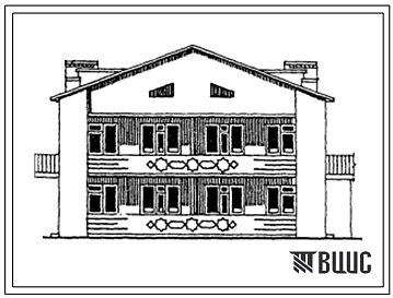 Типовой проект 63-062с.13.87 Блок-секция 2-этажная 4-квартирная1-5 (для Азербайджанской ССР)