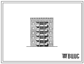 Типовой проект 1А-450-014с/1 Пятиэтажная блок-секция рядовая с торцевыми окончаниями на 10 квартир (трехкомнатных 3А-5, четырехкомнатных 4А-5). Для строительства в 4 климатическом районе Армянской ССР сейсмичностью 7 и 8 баллов
