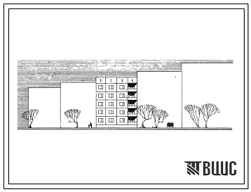 Типовой проект 95-09 5-этажная крупнопанельная блок-секция рядовая на 10 квартир для строительства в Украинской ССР. Расчетная температура -22С.