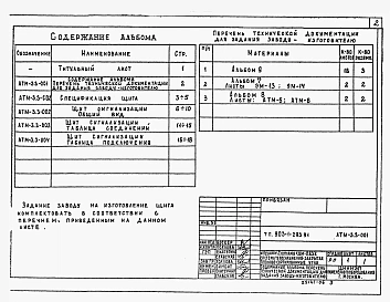 Альбом 9 Щиты сигнализации. Задание заводу-изготовителю          