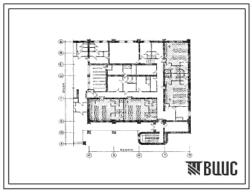 Типовой проект Б-3-250(294-2-63) Двойное использование помещений 1 этажа спортивного корпуса(стены кирпичные) с залом(ареной 36х18) с местами для зрителей, (убежище на 250 человек, размеры убежища 27м на 24м, режимы вентиляции 1,2).