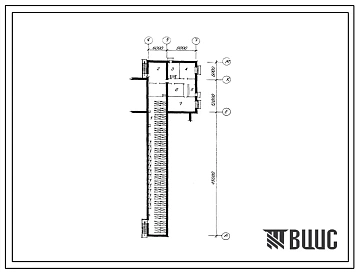 Типовой проект П-4-570(225-1-468.86) Помещения тира, в подвале общеобразовательной школы на 13 классов (504 учащихся) со стенами из камня известняка-ракушечника, (убежище на 570 человек, размеры убежища 63м на 15м, режимы вентиляции 1,2).