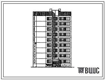 Типовой проект 148-072сп.13.87 9-этажная 36-квартирная рядовая, торцевая, угловая блок-секция с квартирами типа 2Б-2Б-2Б-3Б. Для строительства в Туркменской ССР.