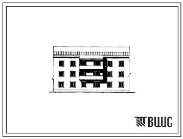 Типовой проект 52-0202с Трехэтажная блок-секция рядовая с торцевыми окончаниями на 9 квартир (однокомнатных 2Б-6, трехкомнатных 3Б-3). Для строительства в районах сейсмичностью 7 и 8 баллов во 2В, 3В климатических подрайонах Казахской ССР