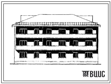 Типовой проект 114-52-199с Трехэтажный односекционный дом на 15 однокомнатных квартир типа 1Б. Для строительства во 2В, 3В климатических подрайонах Казахской ССР сейсмичностью 9 баллов