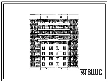 Типовой проект 108-018 Девятиэтажная крупнопанельная блок-секция на 36 квартир рядовая (1Б.1Б.4Б.4Б)