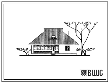 Типовой проект 184-24-104/1 Одноквартирный одноэтажный трехкомнатный жилой дом. Для индивидуальных застройщиков Западных районов Украинской ССР.