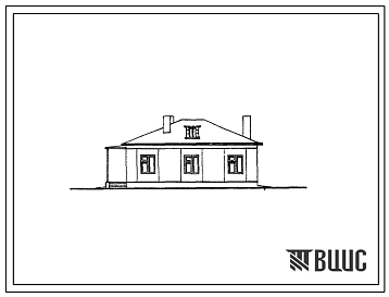 Типовой проект 181-55-5с/1 Одноэтажный панельный жилой дом с четырехкомнатной  квартирой типа 4Б. Для строительства в 4А климатическом подрайоне сейсмичностью 7, 8 и 9 баллов