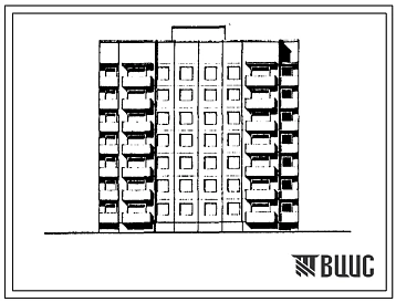 Типовой проект 90-0299.1.13.90 Блок-секция 7-этажная 28-квартирная рядовая 2-2-3-3 (для строительства в г. Омске и Омской области)