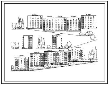 Типовой проект 87-07/1.2 Пятиэтажная рядовая правая блок-секция на 10 квартир Р-2Б-3Б
