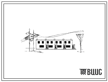 Типовой проект 144-12-72 Двухэтажный четырехквартирный кирпичный жилой дом с 3-4 комнатными квартирами  в двух уровнях (трехкомнатных  2, четырехкомнатных  2). Для строительства во II и III строительно-климатических зонах. (Для 1-3 проектно-строительных з