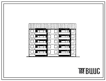 Типовой проект 135-0379с.13.89 5-этажная рядовая блок-секция (с двумя 3-метровыми шагами в лестничной клеике) на 20 квартир 2-2-3-3 для строительства в г. Иркутске