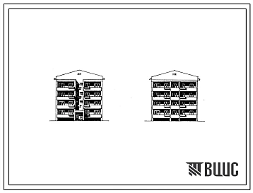 Типовой проект 114-77-93сп.85 Четырехэтажный односекционный дом-блок на 16 квартир