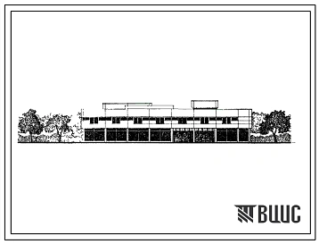 Типовой проект 272-31-51 Общественный центр микрорайона с универсамом торговой площадью 400 м2, столовой на 100 мест и предприятиями коммунально-бытового обслуживания, для строительства во 2 и 3 климатических районах