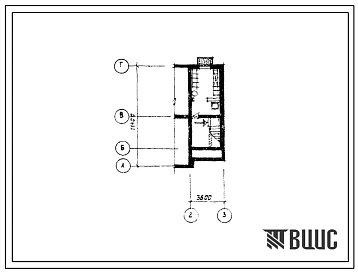 Типовой проект Б-2-11(141-210-30) Бытовые помещения в подвале 2-этажного 1-квартирного жилого дома с квартирой в двух уровнях типа 5б, (убежище на 11 человек, размеры убежища 11,4м на 3,6м, режимы вентиляции 1).
