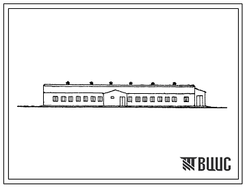 Типовой проект 801-340 (п.п.) Телятник отъемного выращивания на 360 телят (при четырехрядном расположении клеток для телят)