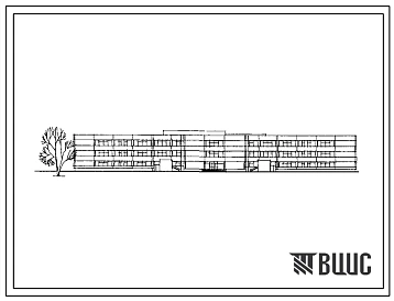 Типовой проект 222-1-457.85 Школа на 44 класса (1668-1728 учащихся). Здание двух-, трехэтажное. Конструкции по серии 1.020-1/83. Стены из однослойных керамзитобетонных панелей.