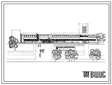 Типовой проект 262-12-158 Клуб на 300 мест в полносборных конструкциях для строительства в 1В климатическом подрайоне, 2 и 3 климатических районах