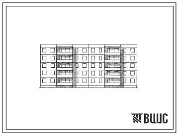 Типовой проект 82-07 Пятиэтажная блок-секция торцовая левая на 30 квартир (однокомнатных Б-5; двухкомнатных 2А-5, 2Б-5; трехкомнатных 3А-10, 3Б-5). Для строительства во 2В климатическом подрайоне