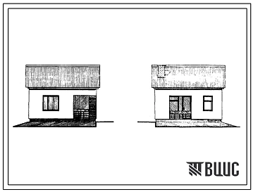 Типовой проект 184-000-71с Одноэтажный двухкомнатный летний садовый домик. Для строительства в 3 и 4 климатических районах Киргизский ССР сейсмичностью 9 баллов