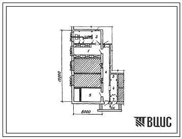 Типовой проект П-2-25(416-1-145.83) Служебные помещения 1 этажа конторы лесхоза и ЛМС для среднеевропейской части СССР, приспосабливаемые под ПРУ (убежище на 25 человек, размеры убежища 15м на 6м, режимы вентиляции 1,2).