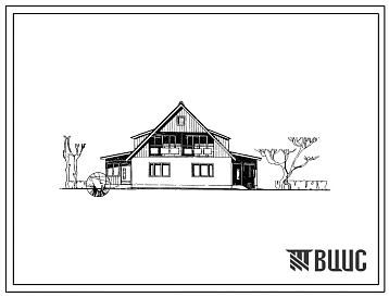 Типовой проект 144-52-177с Двухэтажный двухквартирный жилой дом с квартирами 4Б в двух уровнях (мансардный).