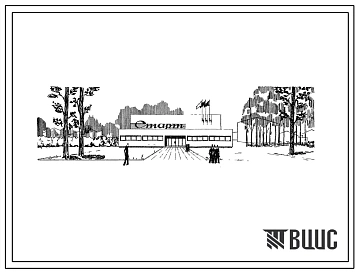 Типовой проект 294-2-36 Спортивный корпус с залом 24х12 м, для строительства в 1В климатическом подрайоне, 2 и 3 климатических районах