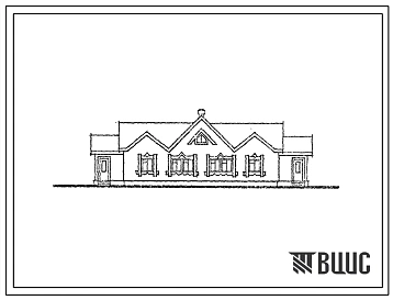 Типовой проект 184-16-107.2.13.87 Одноэтажный двухквартирный жилой дом с трехкомнатными квартирами для государственного строительства в Северо-Кавказской зоне РСФСР. Вариант - стены из саманных блоков