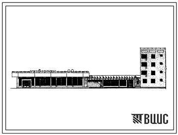Типовой проект 272-18-7СП Унифицированный блок обслуживания для пристройки к жилым домам любых серий (блок V). Тип I “Универсам» торговой площадью 650 м2.