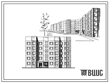 Типовой проект 122-045см.83 Пятиэтажные жилые блоки меридиональной ориентации.