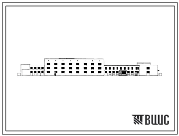 Типовой проект 254-1-42 Главный корпус участковой больницы на 150 кок с поликлиникой на 200 посещений в смену, для строительства в 1В климатическом подрайоне, 2 и 3 климатических районах