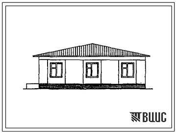 Типовой проект 181-55-39c.13.90 Одноквартирный одноэтажный жилой дом с 4-комнатной квартирой (для Таджикской ССР)