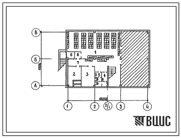 Типовой проект П-2-150(501-9-32.87) Бытовые помещения , расположенные в подвале пункта контрольно-технического обслуживания грузовых вагонов, (убежище на 150 человек, размеры убежища 18м на 12м, режимы вентиляции 1,2).