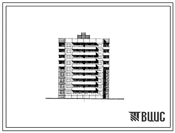 Типовой проект 91-015/1 Блок-секция девятиэтажная 36-квартирная рядовая (двухкомнатных 2А-9, 2Б-9; трехкомнатных 3Б-18).