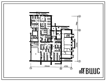 Типовой проект Б-1-530-78/294(285-5-44) Помещения 1 этажа кинотеатра на 300 мест с киноплощадкой на 500 мест со стенами из кирпича, (убежище на 530 человек, размеры убежища 32,1м на 25,87м, режимы вентиляции 1,2,3).