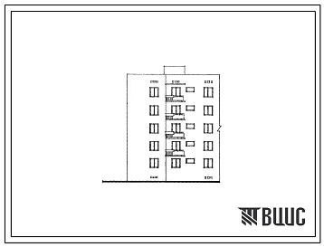 Типовой проект 109-035с Пятиэтажная одинарная блок-секция Т-4А.2Б левая на 10 квартир.