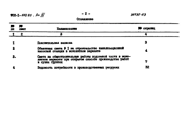 Альбом 11 Сметы. Подземная часть          