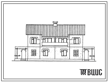 Типовой проект 141-48-58с.13.86 Двухэтажный блокированный крупнопанельный жилой дом с 4х и 6ти комнатными квартирами в двух уровнях (для Киргизской ССР)
