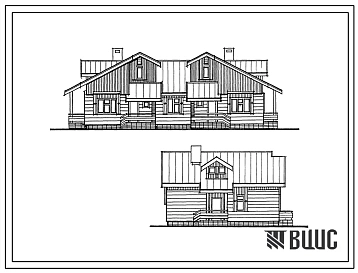 Типовой проект 184-126-96.13.88 Одноэтажный 2-квартирный жилой дом с 2-комнатными квартирами со стенами из мелкоразмерных ячеистых блоков (для строительства в Ленинградской области)