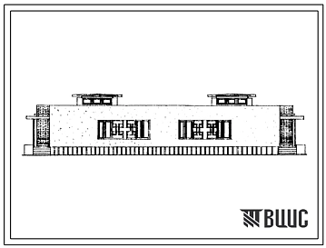 Типовой проект 184-40-61 Одноэтажный дом на 2 четырехкомнатные квартиры типа 4Б. Для строительства в 4А и 4Г климатических подрайонах ККАССР