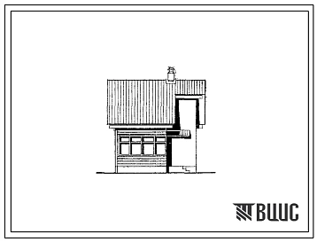 Типовой проект 184-000-594.87 Однокомнатный садовый летний домик с мансардой. Площадь, м2: общая 15,0, мансарды 10,3, веранды 10,0