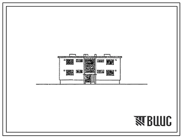 Типовой проект 114-22-41  Двухэтажный четырехквартирный жилой дом (двухкомнатных  2, трехкомнатных -2).