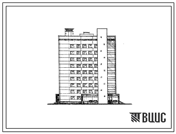 Типовой проект 252-1-77 Унифицированный палатный корпус для взрослых на 240 коек, в конструкциях ИИ-04. Для строительства в 1В климатическом подрайоне, 2 и 3 климатических районах