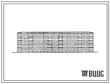 Типовой проект 1-464А-17 Пятиэтажный четырехсекционный крупнопанельный дом на 60 квартир с одно, двух, трех и четырехкомнатными квартирами, с центральным отоплением