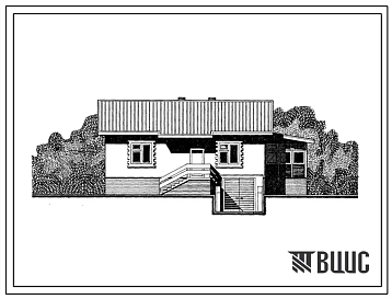 Типовой проект 184-000-266с.84 1-этажный 1-квартирный жилой дом с 4-комнатной квартирой (с подвалом индивидуального строительства). Для строительства в районах сейсмичностью 9 баллов.
