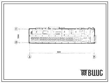 Типовой проект Б-2-600(222-1-376с) Хозяйственно-бытовые помещения в подвале средней общеобразовательной школы на 16 классов (624 учащихся), (убежище на 600 человек, размеры убежища 60м на 12м, режимы вентиляции 1,2).