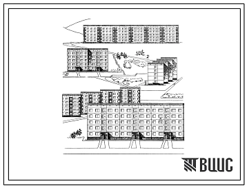 Типовой проект 122-05с 5-этажная крупнопанельная блок-секция рядовая левая на 15 квартир (однокомнатных 1Б-5, двухкомнатных 2Б-5, трехкомнатных 3Б-5) для строительства в г.Магадане и в 1 климатическом районе с сейсмичностью 7 баллов.