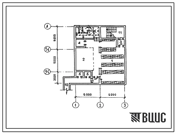 Типовой проект А-II,III,IV-150(414-1-26.85) Склад инвентаря и оборудования в подвале служебно-технического здания железнодорожного транспорта (для 1,2,3 климатических зон), (убежище на 150 человек, размеры убежища 15м на 12м, режимы вентиляции 1,2).