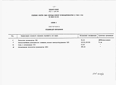 Альбом 2 Спецификации оборудования